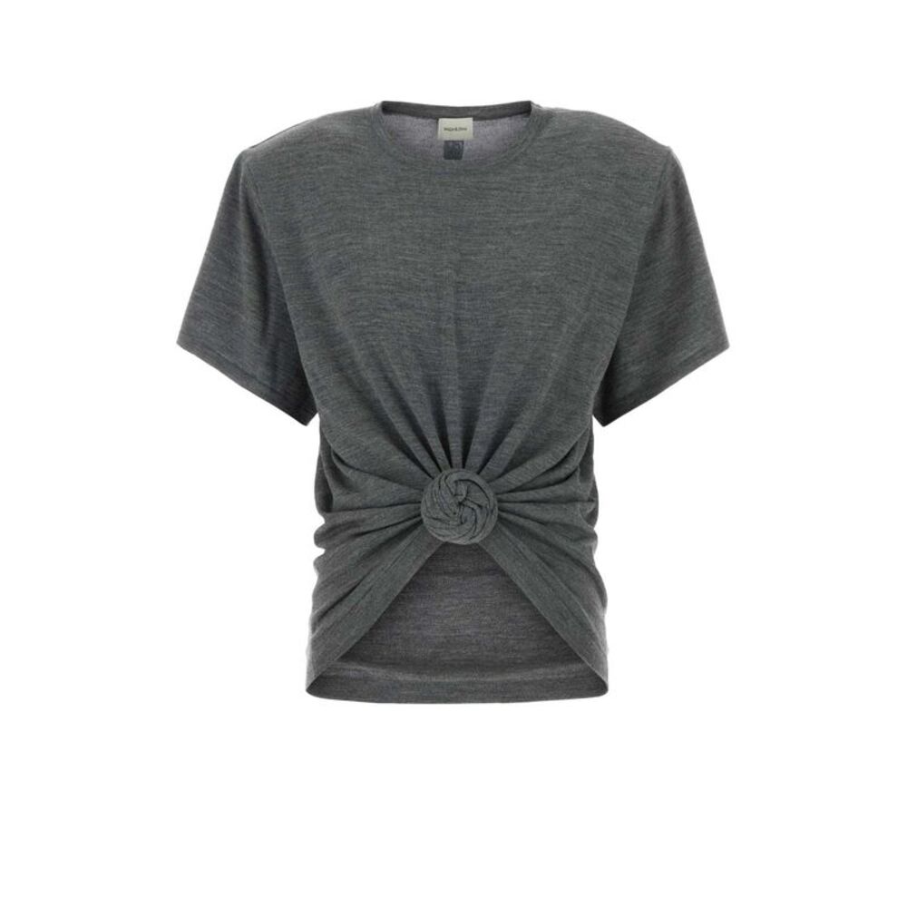Magda Butrym Women Grey Wool T-Shirt